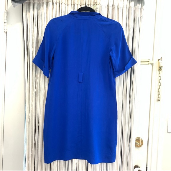 Julie Dillon Silk Blue Tunic Dress W/pockets 0 - Picture 7 of 8